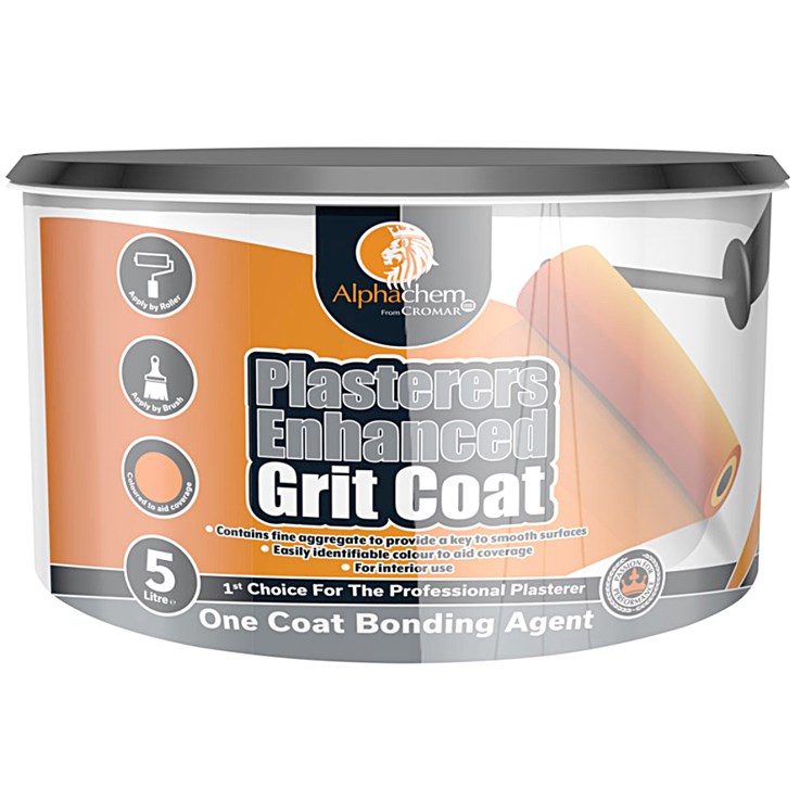 Cromar Alphachem Plasterers Enhanced Grit Coat Orange 10Ltr